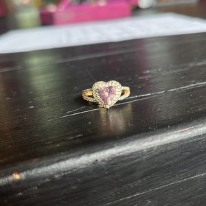Rose gold heart shaped ring